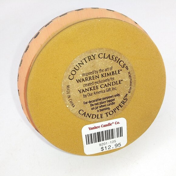 Warren Kimble Yankee Candle Topper Scarecrow Pumpkins Resin Country Classics - Picture 8 of 8